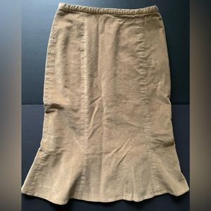 Classic brown corduroy vintage skirt with flair